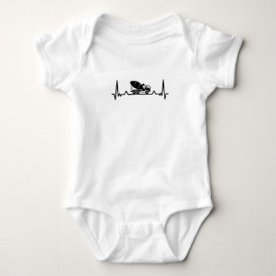 Cement Mixer Heartbeat Funny Gifts Baby Bodysuit
