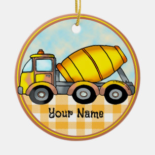 Cement Mixer Truck  Ceramic Ornament