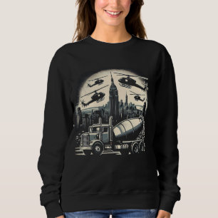 Cement Mixer Truck Construction Vehicles Sweatshirt