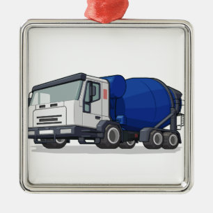 Cement Mixer Truck Metal Ornament