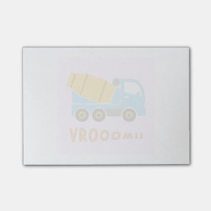 Cement mixer truck post-it notes