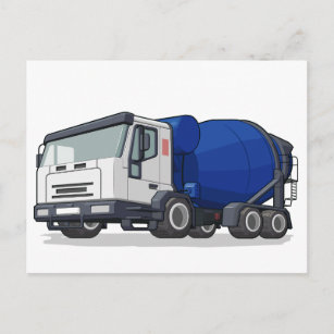 Cement Mixer Truck Postcard