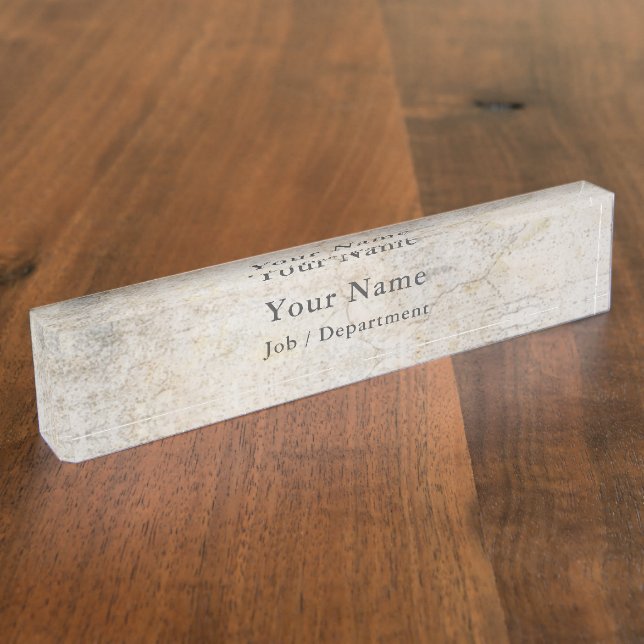 Cement stone effect executive Desk Name Plate (Side)
