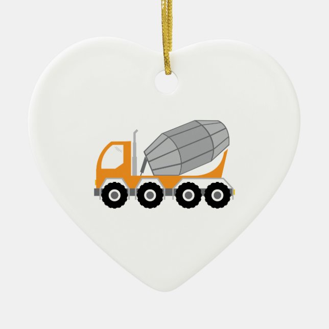 Cement Truck Ceramic Tree Decoration (Front)
