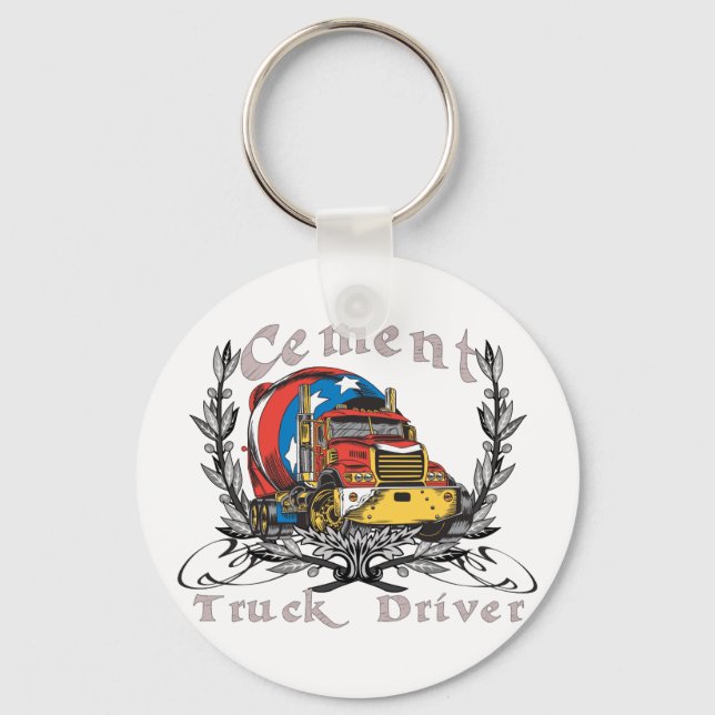 Cement Truck Driver Key Ring (Front)