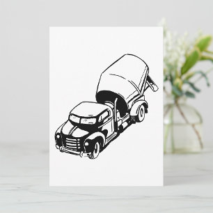 Cement Truck Invitations