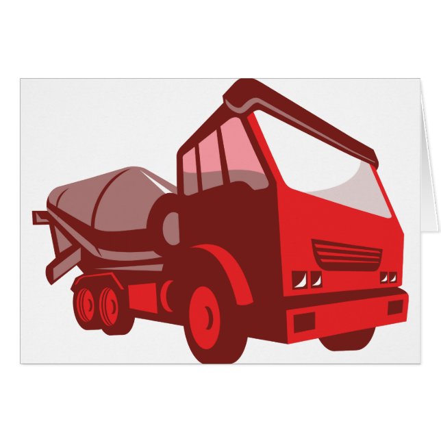 cement truck lorry retro style (Front Horizontal)