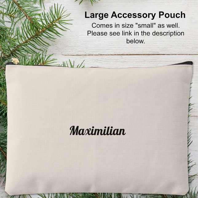Cement White - Solid Large Accessory Pouch (Large Accessory Pouch - Cement White - Solid by Leapfroglisics Shop)