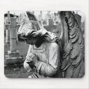 cemetery angel mouse pad