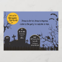 Cemetery Halloween Invitation