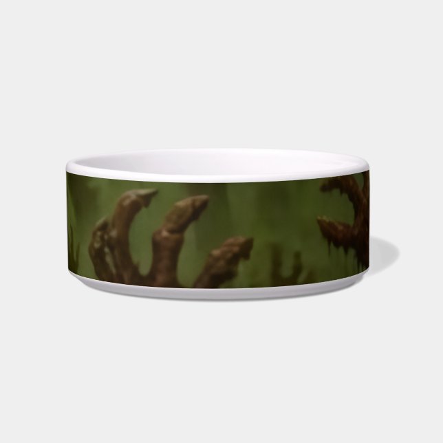 Cemetery Hands Pet Bowl (Front)