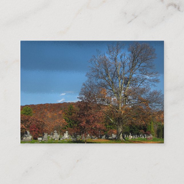 Cemetery in Autumn ATC Business Card (Front)