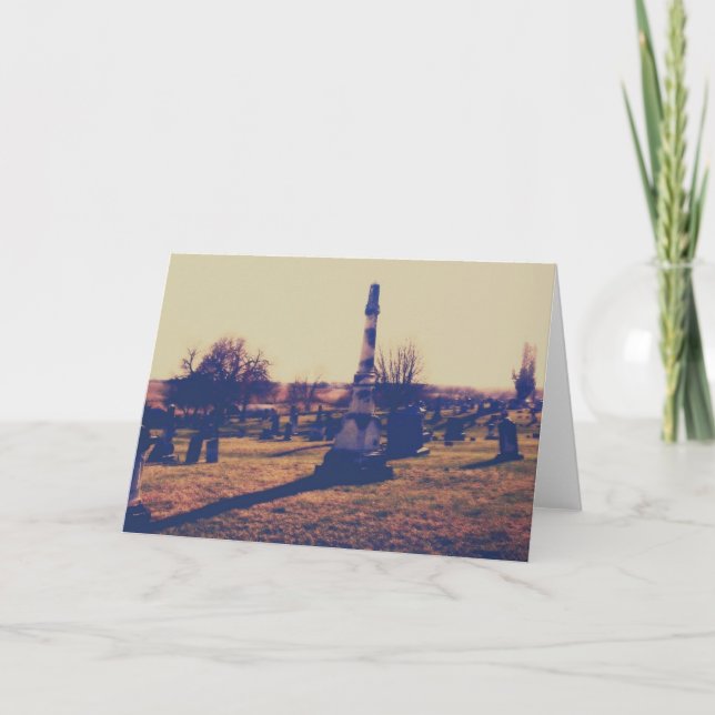 Cemetery in Washington, Iowa Card (Front)