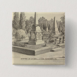 Cemetery lot Sacto, res Woodland 15 Cm Square Badge