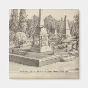 Cemetery lot Sacto, res Woodland Magnet