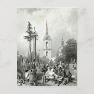 Cemetery of the Smolensko Church Postcard