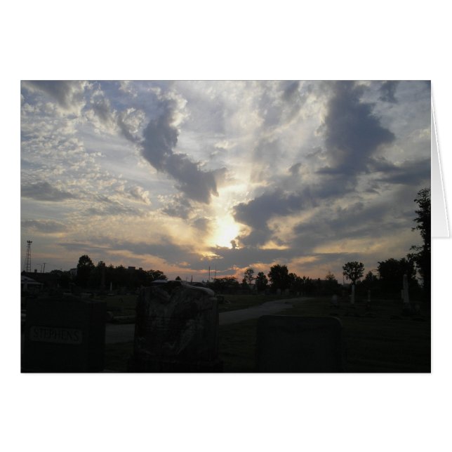 Cemetery Sunrise 3 Card (Front Horizontal)
