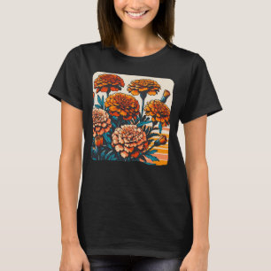 Cempasúchil Marigolds Mexican Day of the Dead T-Shirt