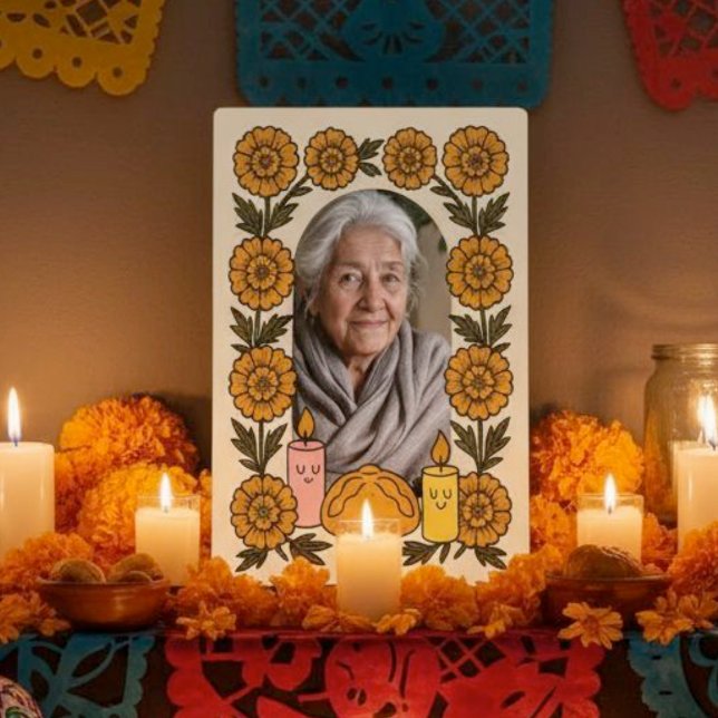 Cempasúchil Ofrenda Altar Día de Muertos Plaque (Cempasúchil Ofrenda Altar Día de Muertos Plaque.)