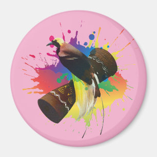 Cendrawasih The Bird Of Paradise Colorful  Magnet