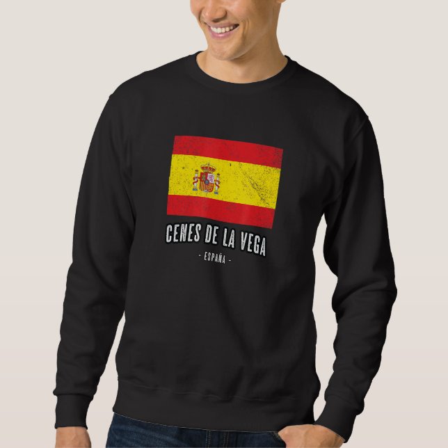 Cenes De La Vega Spain Es Flag City - Bandera Ropa Sweatshirt (Front)