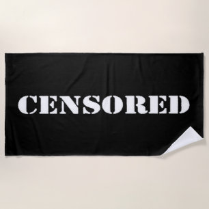 Censored Beach Towel