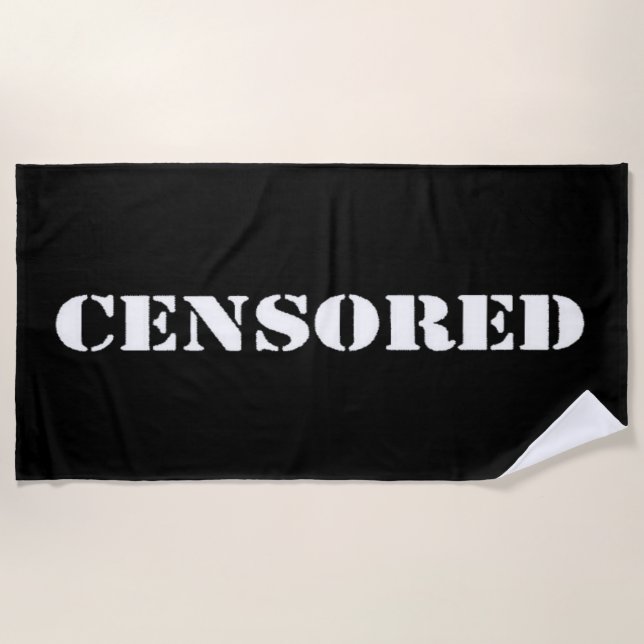 Censored Beach Towel (Front)