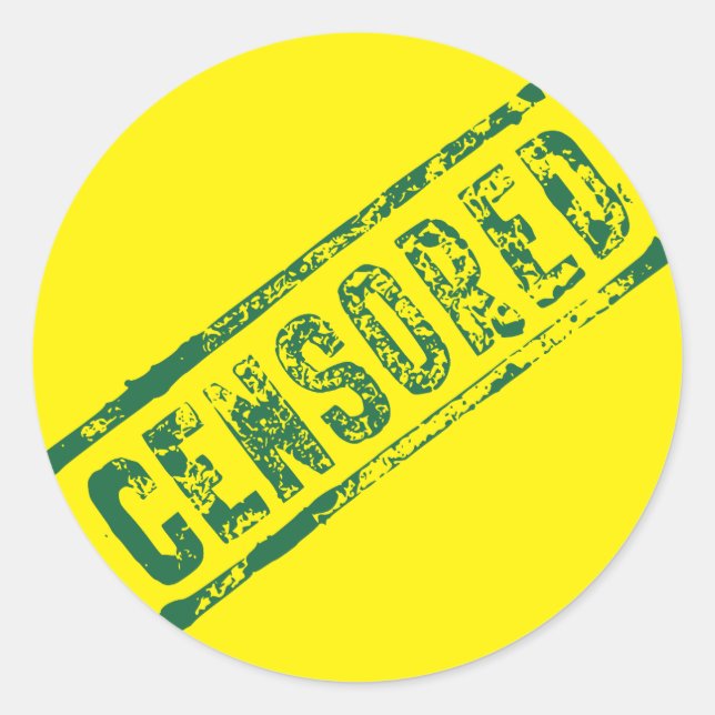 Censored Classic Round Sticker (Front)