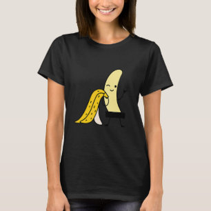 Censored Yellow Banana Print Fruits T-Shirt