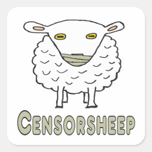 Censorship Censorsheep Square Sticker