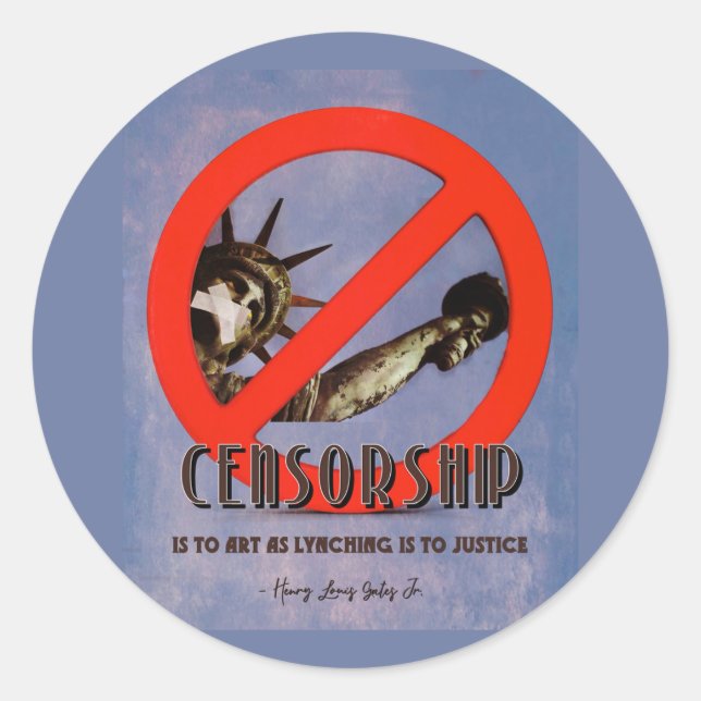 Censorship Classic Round Sticker (Front)