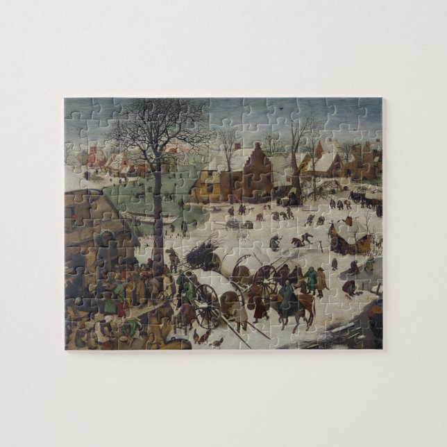 Census at Bethlehem by Pieter Bruegel Jigsaw Puzzle (Horizontal)