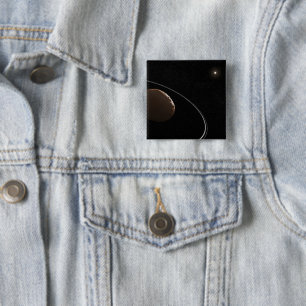 Centaur 1099 Chariklo And Its Rings. 15 Cm Square Badge