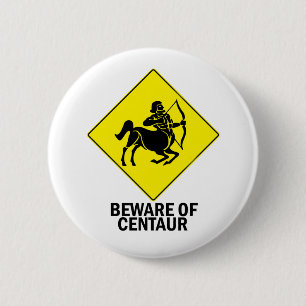 Centaur 6 Cm Round Badge