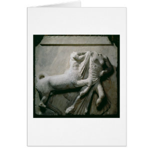 Centaur and female Lapith, metope no. 11 from the
