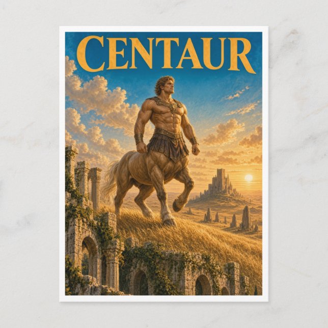 Centaur, Gothic Fantasy Monster Postcard (Front)