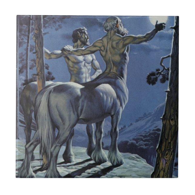 Centaurs (colour litho) ceramic tile (Front)