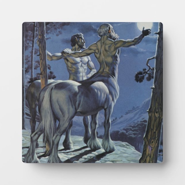Centaurs (colour litho) plaque (Front)
