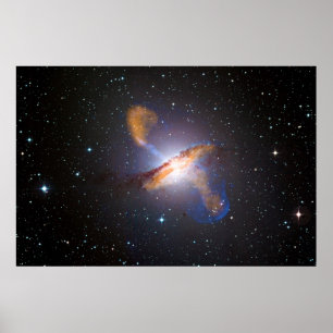 Centaurus A Shows a Supermassive Black Holes Power Poster