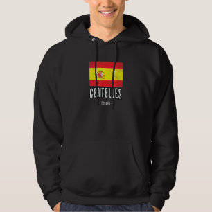 Centelles Spain Es Flag City Bandera Ropa Hoodie
