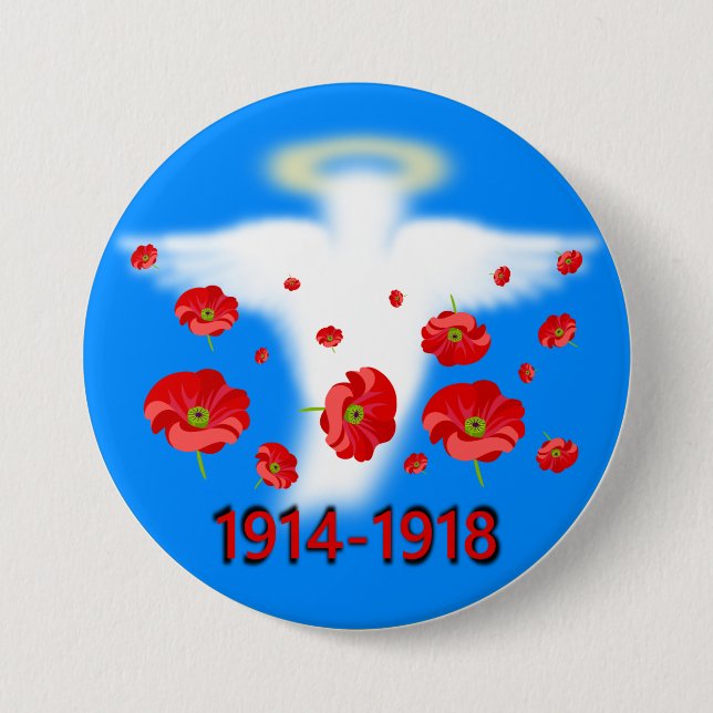 Centenary of End of First World War 7.5 Cm Round Badge (Front)