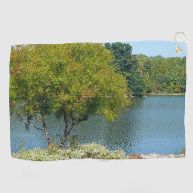 Centennial Lake in Ellicott City Maryland Golf Towel (Horizontal)