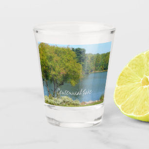 Centennial Lake in Ellicott City Maryland Shot Glass