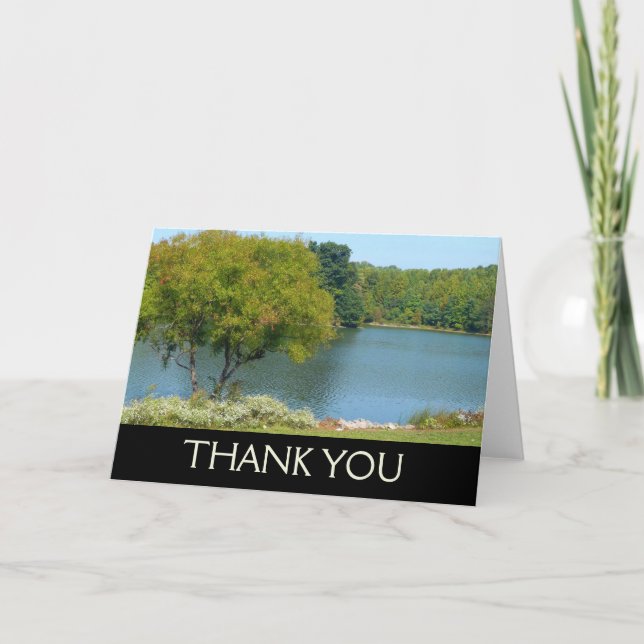 Centennial Lake in Ellicott City Maryland Thank You Card (Front)