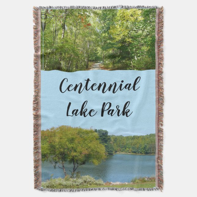 Centennial Lake in Ellicott City Maryland Throw Blanket (Front Vertical)