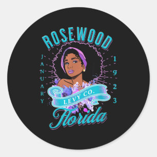 Centennial Of The 1923 Rosewood Decimation For Bla Classic Round Sticker