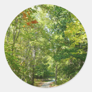 Centennial Wooded Path I Ellicott City Nature Classic Round Sticker