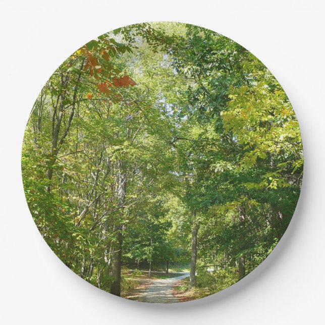 Centennial Wooded Path I Ellicott City Nature Paper Plate (Front)