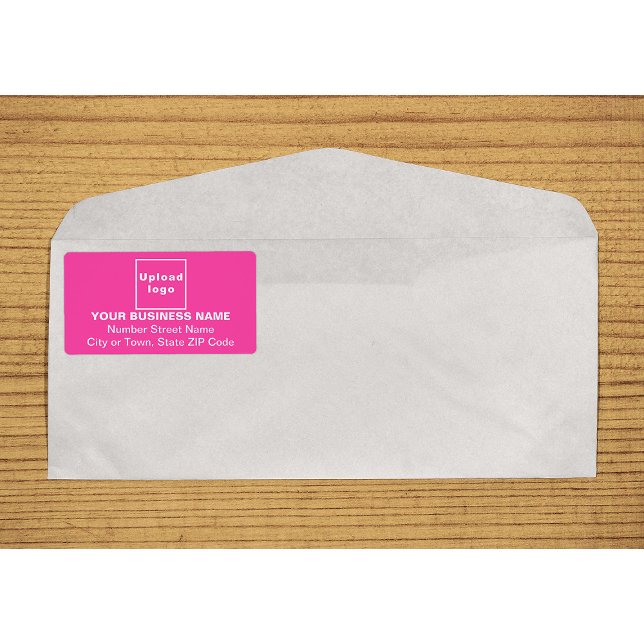 Center Aligned Pink Business Shipping Label (Center aligned business pink shipping label on envelope)