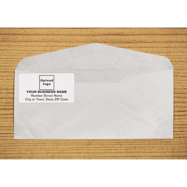 Center Aligned White Business Shipping Label (Center aligned business white shipping label on envelope)